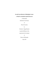 Juvenile decertification in Philadelphia County: a model for jurisdiction-specific research