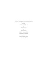 Optimal matching and deterministic sampling