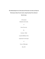 The relationship between dorsolateral prefrontal activation and speech performance-based social anxiety using functional near infrared spectroscopy
