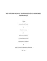 Blood model plasma separation in a microfabricated PDMS device exploiting capillary action driving forces