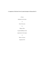 A comparison of television network launch strategies in China and the US
