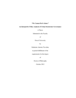 We cannot do it alone: an interpretive policy analysis of urban stormwater governance