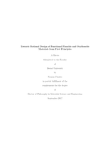 Towards rational design of functional fluoride and oxyfluoride materials from first principles