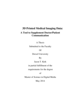 3D printed medical imaging data: a tool to supplement doctor/patient communication