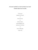 Movements and behavior of the East Pacific green turtle (Chelonia mydas) from Costa Rica