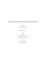 Generative topic modeling in image data mining and bioinformatics studies
