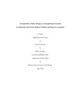 An exploration of music therapy as a strength based treatment in adolescents with chronic medical conditions and depressive symptoms