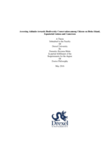 Assessing attitudes towards biodiversity conservation among citizens on Bioko Island, Equatorial Guinea and Cameroon
