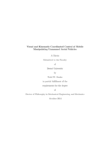 Visual and kinematic coordinated control of mobile manipulating unmanned aerial vehicles