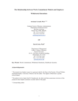 The relationship between work commitment models and employee withdrawal intentions
