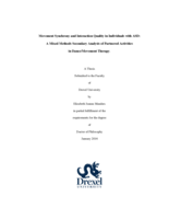 Movement synchrony and interaction quality in individuals with ASD: a mixed methods secondary analysis of partnered activities in dance/movement therapy