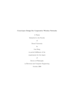 Cross-layer design for cooperative wireless networks