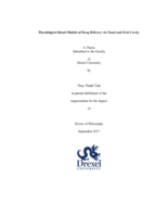 Physiological based models of drug delivery via nasal and oral cavity
