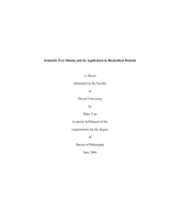 Semantic text mining and its application in biomedical domain