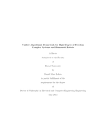 Unified algorithmic framework for high degree of freedom complex systems and humanoid robots