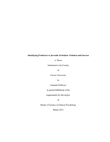 Identifying predictors of juvenile probation violation and success