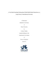 A case study examining undergraduate public health student experiences at a large, private, urban research university