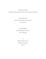 Pop-Culture Psychopathy: How Media and Literature Exposure Relate to Lay Psychopathy Understanding