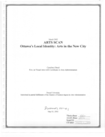 Arts scan: Ottawa's local identity : arts in the new city