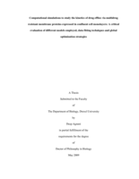 Computational simulations to study the kinetics of drug efflux via multidrug resistant membrane proteins expressed in confluent cell monolayers: a critical evaluation of different models employed, data fitting techniques and global optimization strategies