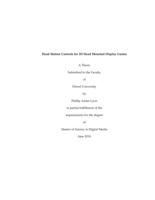 Head motion controls for 3D head mounted display games