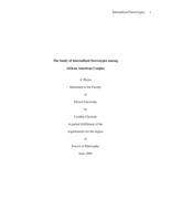 The study of internalized stereotypes among African American couples