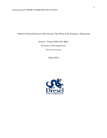 Impact of opioid overdose education with take home naloxone in the emergency department