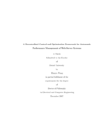 A decentralized control and optimization framework for autonomic performance management of web-server systems