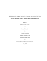 Optimization of the endplate interface for a surrogate intervertebral disc model for wear and fatigue testing of nucleus pulposus replacement devices