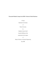 Ultrasound-mediated leakage from DMPC-cholesterol model membrane