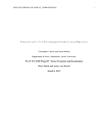 Ondansetron and its use in preventing spinal anesthesia-induced hypotension