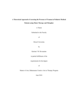A theoretical approach of assessing the presence of trauma in pediatric medical patients using music therapy and metaphor