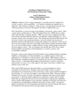 Deciding on digital democracy: the psychology of electronic voting