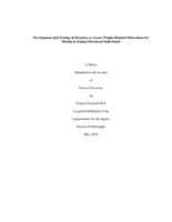 Development and testing of measures to assess weight-related motivations for dieting in eating disordered individuals