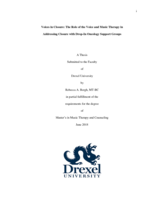 Voices in closure: the role of the voice and music therapy in addressing closure with drop-in oncology support groups