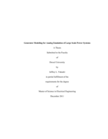 Generator modeling for analog emulation of large scale power systems