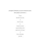 Investigation of allelopathy in an invasive introduced tree species, Norway maple (Acer platanoides L.)