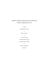 Health care utilization among Latino and non-Latino parents: the role of cultural barriers to care