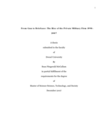 From gun to briefcase: the rise of the private military firm 1990-2007