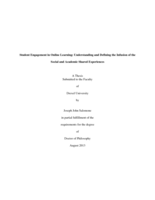 Student engagement in online learning: understanding and defining the infusion of the social and academic shared experiences