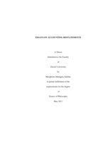 Essays on accounting restatements