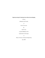 Signal processing for functional near-infrared neuroimaging