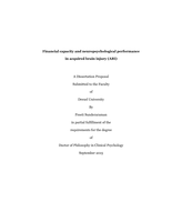 Financial capacity and neuropsychological performance in acquired brain injury (ABI)