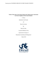 Walk In Their Shoes: How Picture Books and Critical Literacy Instruction Can Foster Empathy in First Grade Students