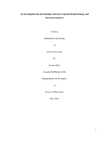 An investigation into the interplay between corporate brand strategy and internationalization