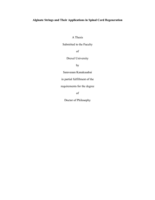 Alginate strings and their applications in spinal cord regeneration