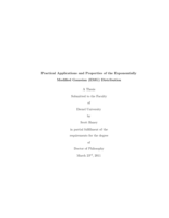 Practical applications and properties of the Exponentially Modified Gaussian (EMG) distribution