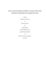 Factors associated with participation in weight loss treatment for obesity among self-identified non-Hispanic black and non-Hispanic white women