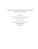 The influence of workplace spirituality on work stress in higher education employees