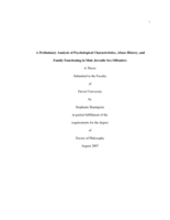 A preliminary analysis of psychological characteristics, abuse history, and family functioning in male juvenile sex offenders